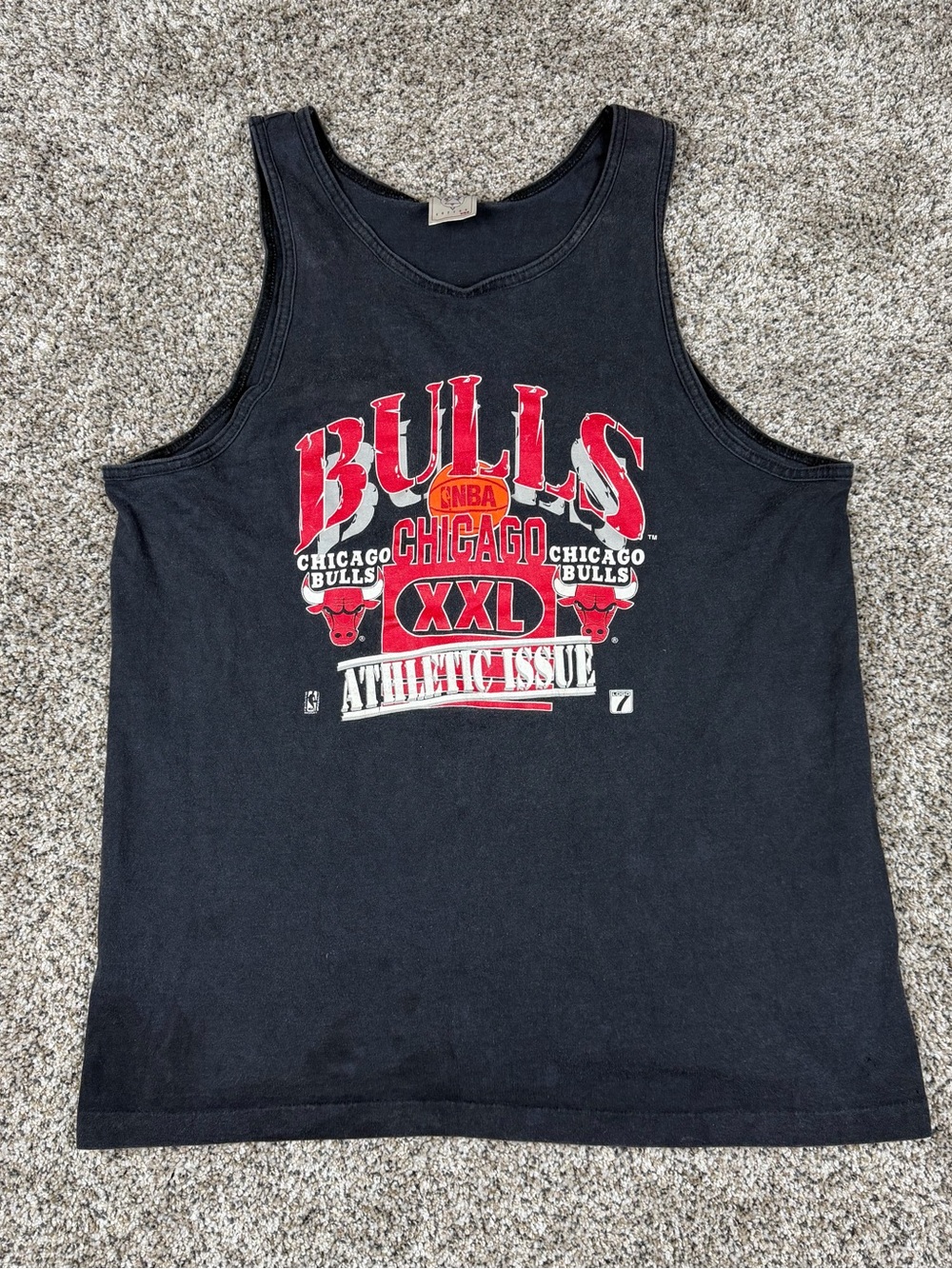 Vintage 90s Sz Large Men’s Delta Cotton Chicago Bulls NBA Muscle Shirt Tank Top